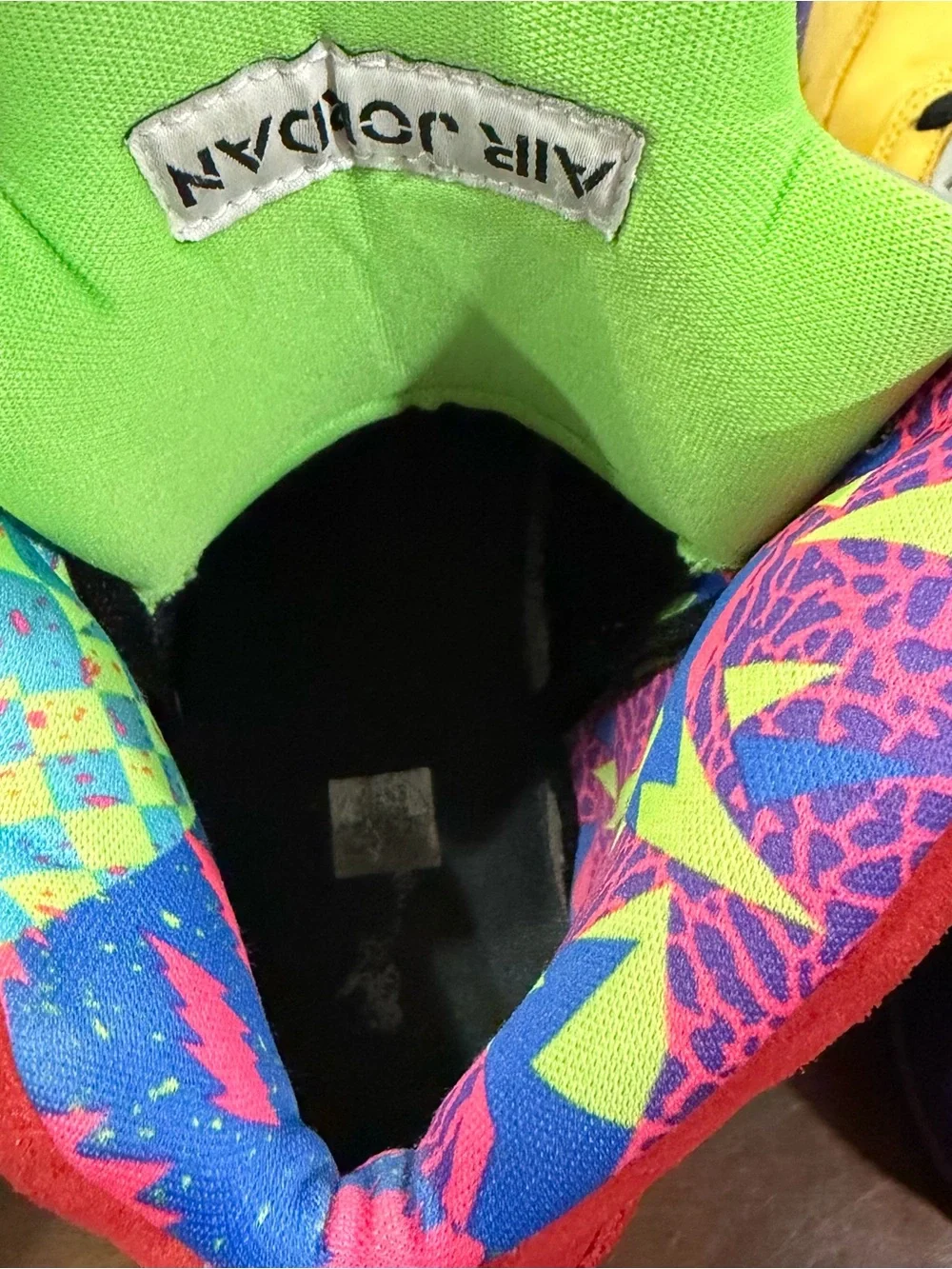 Air Jordan 5 Retro SE 'What The' Size 12 Sneakers Red Yellow No Box